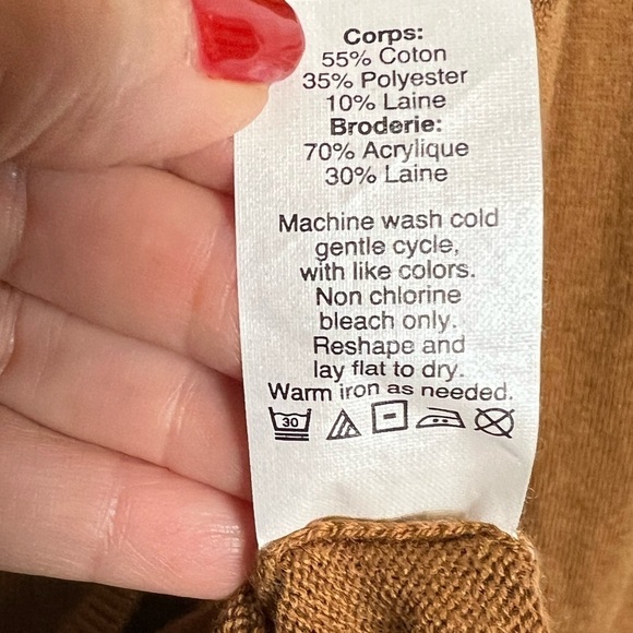 J.Crew Factory Llama With Scarf Sweater Camel Brown Size XSmall - Picture 7 of 8